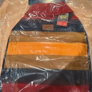 Pendleton Red and Blue Woolen Fabric Dog Jacket Unopened